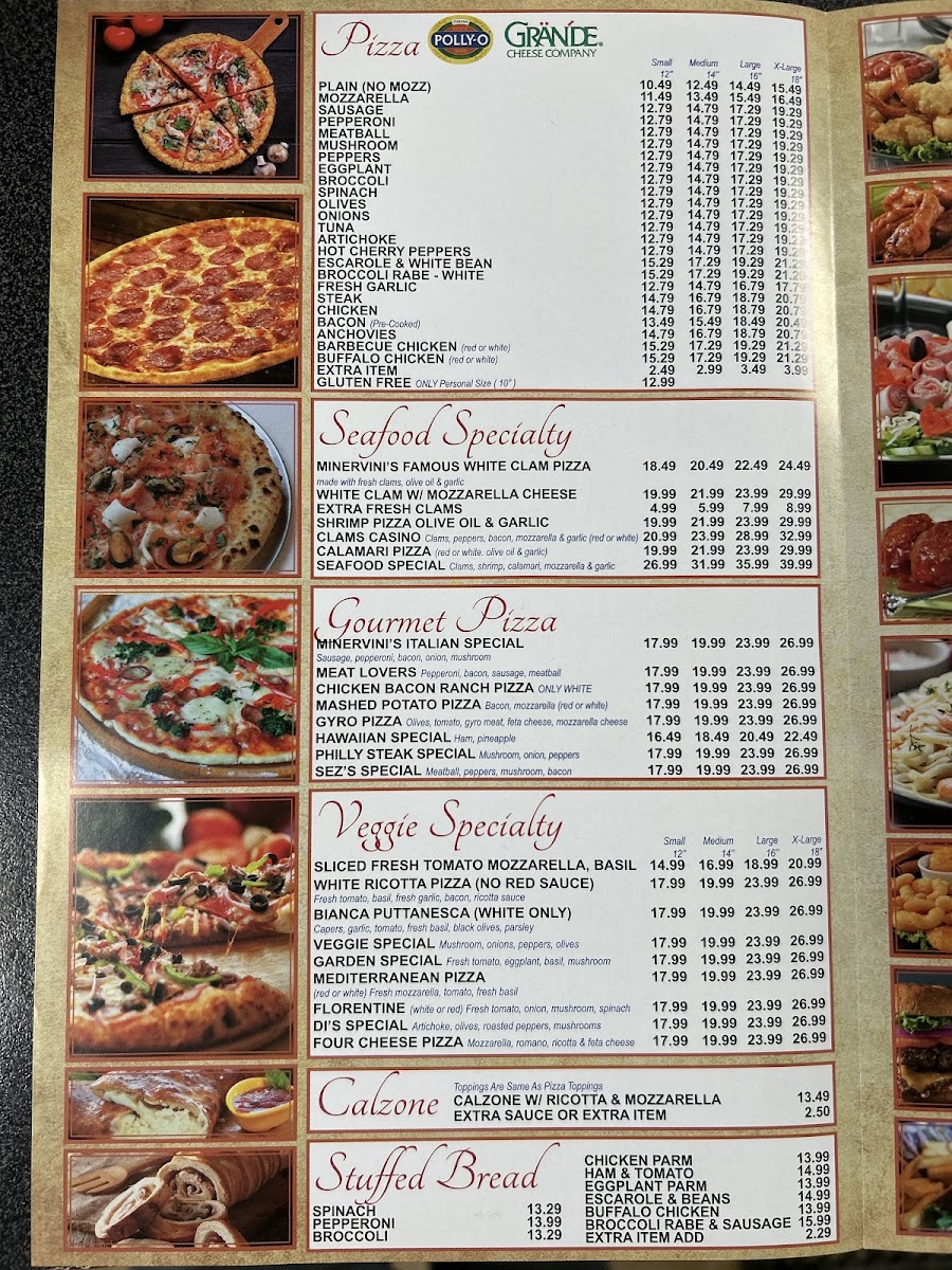 Menu Minervini's Pizzeria-4