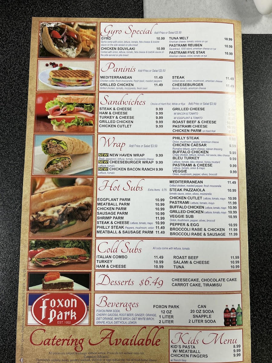 Menu Minervini's Pizzeria-5