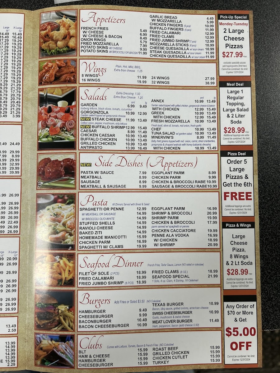 Menu Minervini's Pizzeria-6